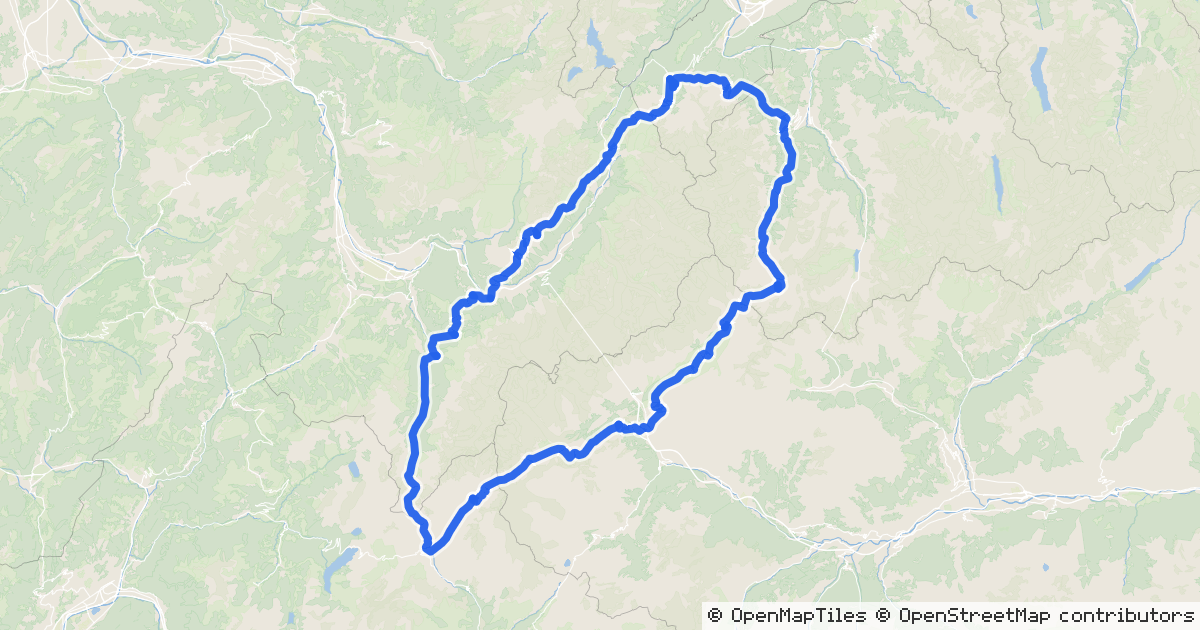 Map of Tour du Mont Blanc